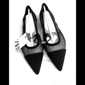 Zara Mesh Ballet Flats